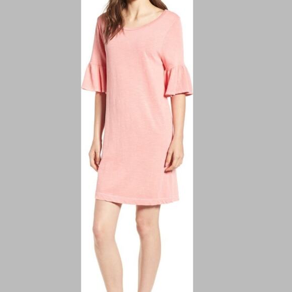 Splendid Slub-Knit Ruffle-Sleeve Dress - Picture 1 of 11